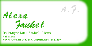 alexa faukel business card